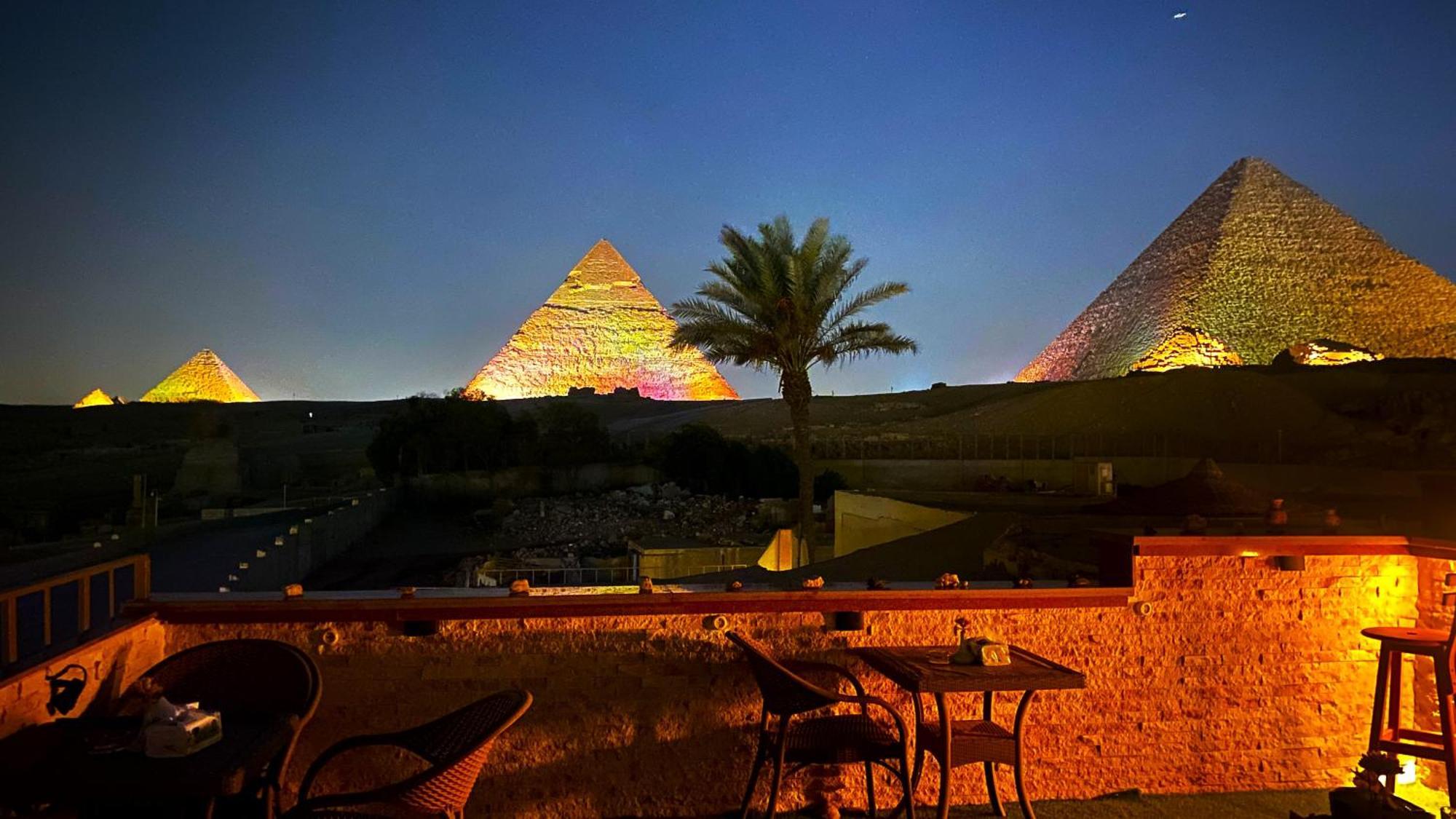 Seven Pyramids Panoramic View Inn Kafret el-Gabal Extérieur photo