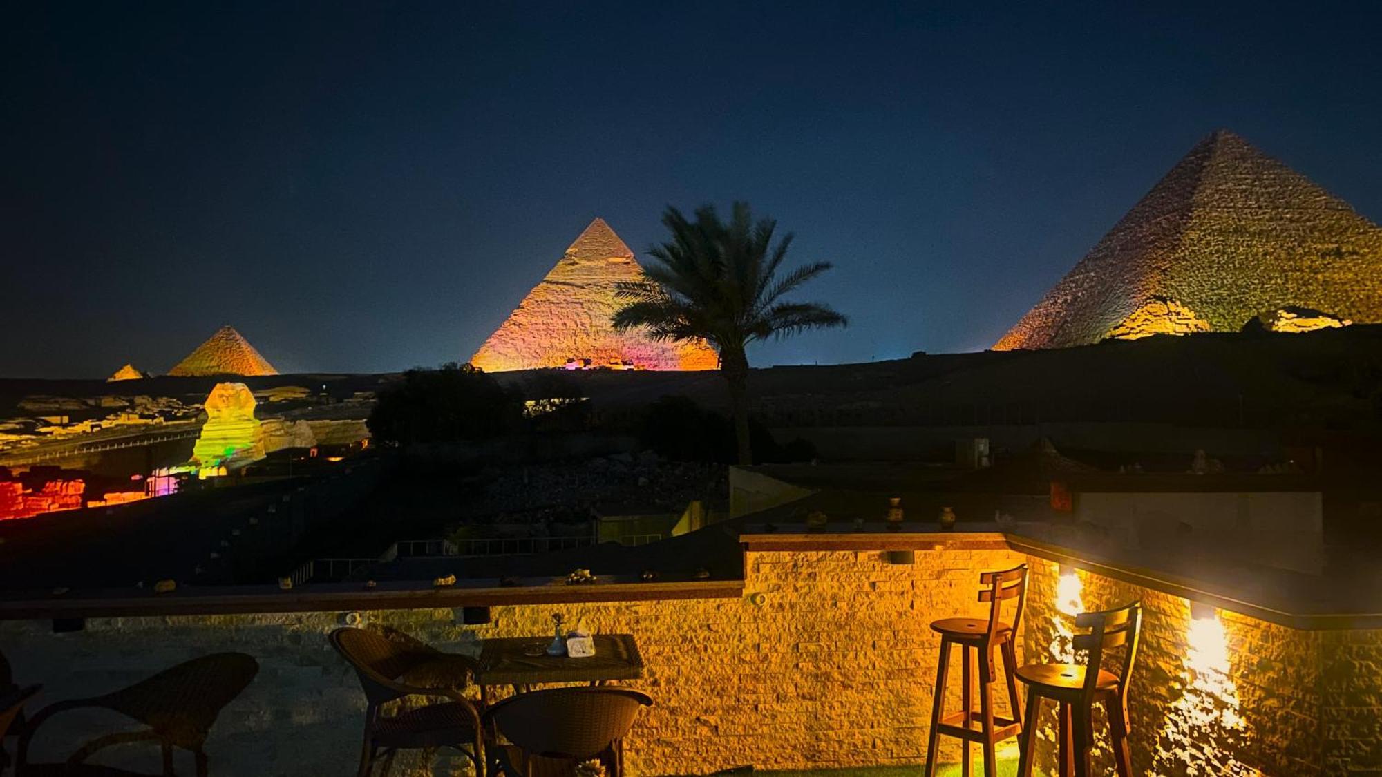 Seven Pyramids Panoramic View Inn Kafret el-Gabal Extérieur photo