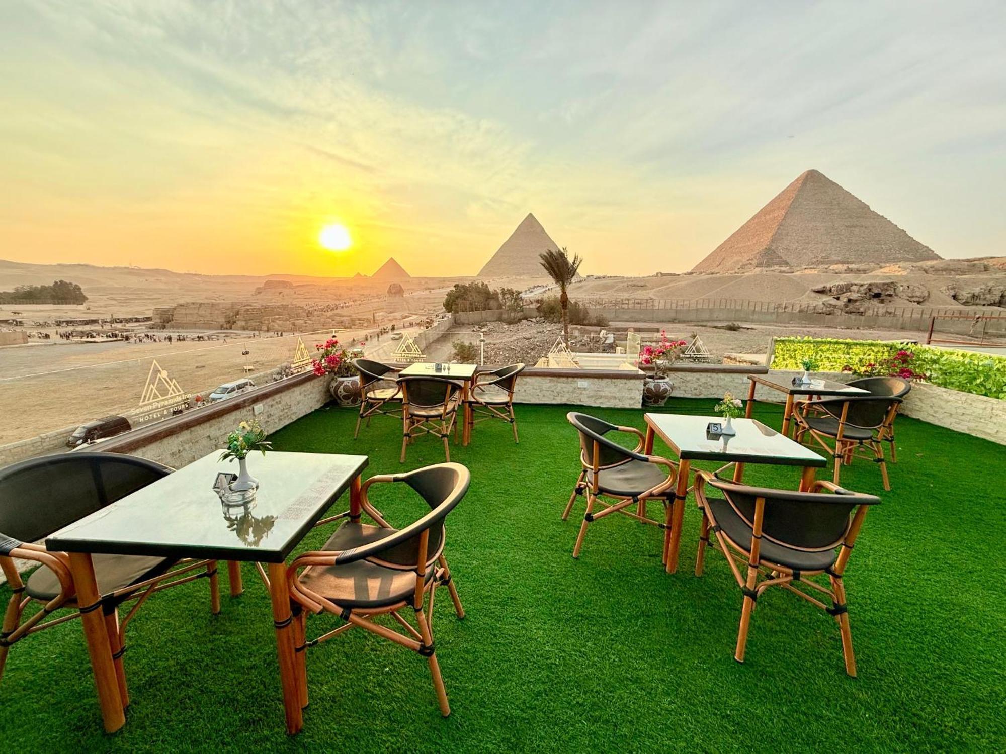 Seven Pyramids Panoramic View Inn Kafret el-Gabal Extérieur photo